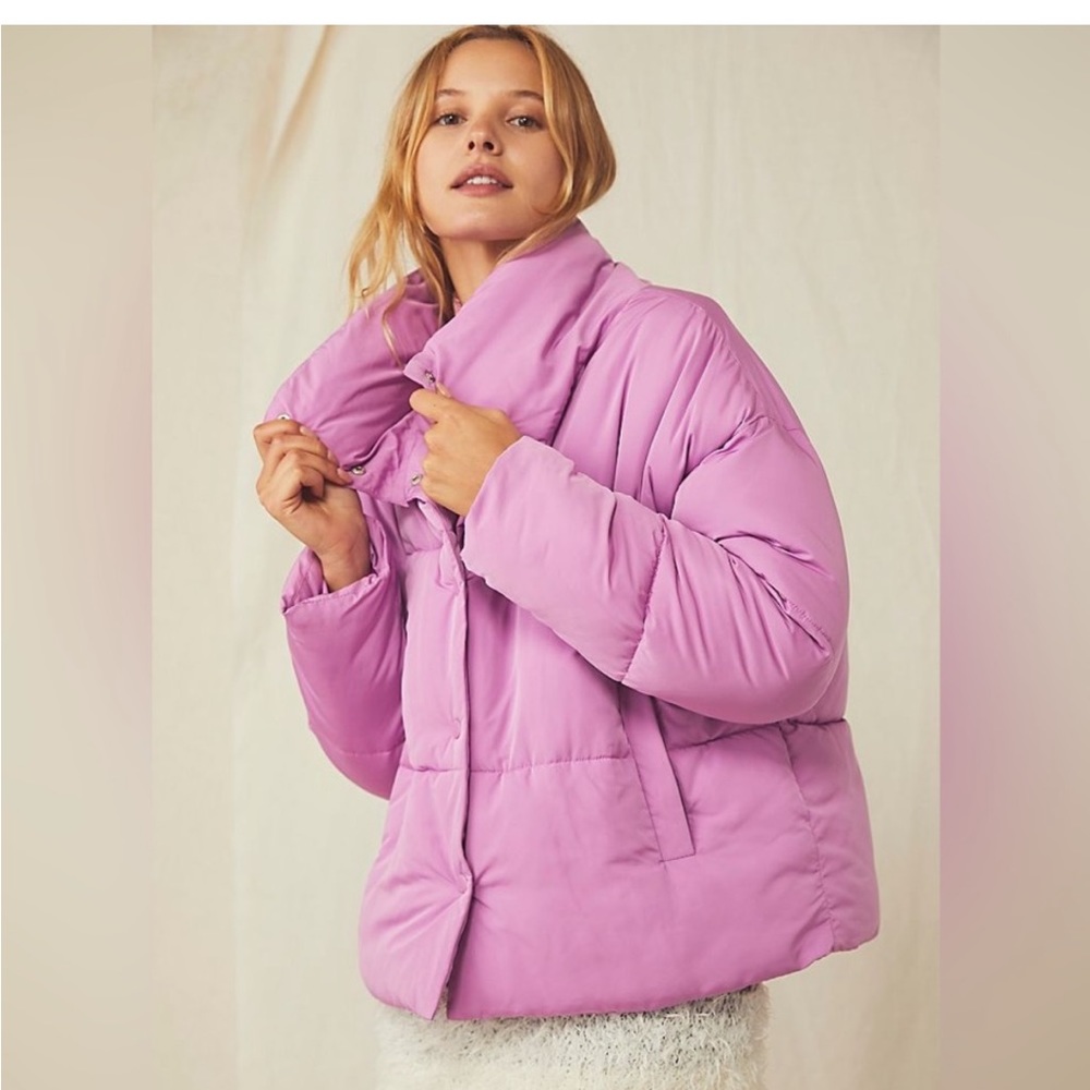 Free People Weekender Puffer Jacket Pink Large